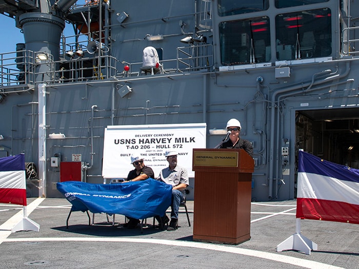 USNS Harvey Milk hand over ceremony