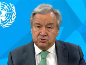 United Nations Secretary Secretary-General António Guterres addresses MEPC 80