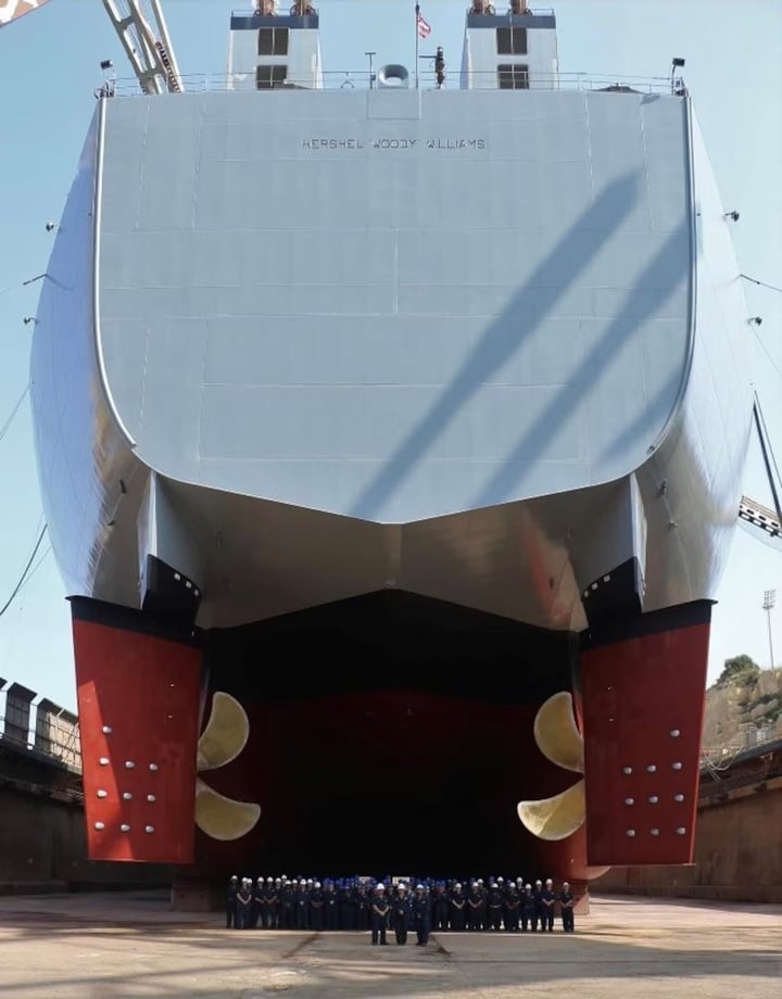 ESB 4 in dry dock at Palumbo Shipyard Malta