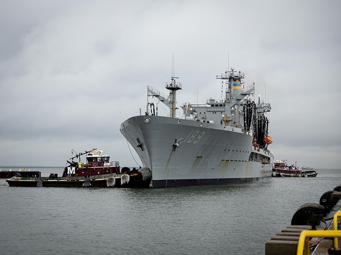 USNS John Lenthall on the water