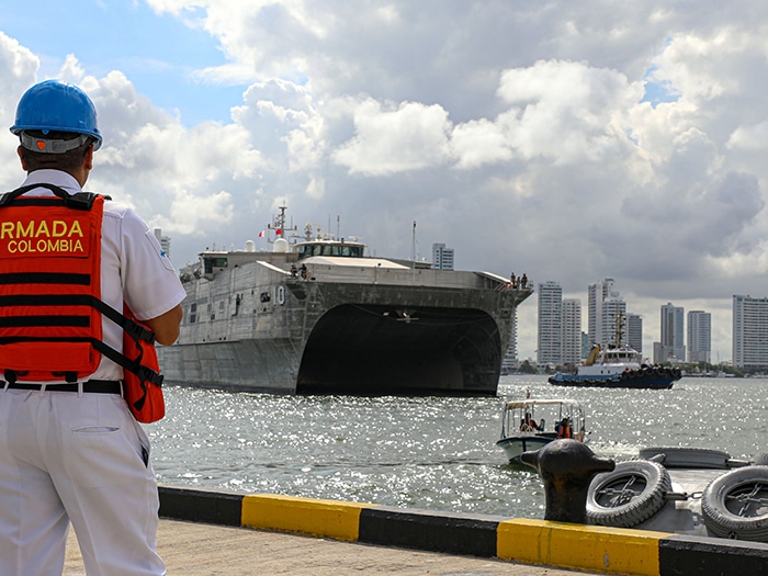 Vessel to be drydocked at Boston Ship Repair seen at work