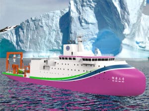 Rendering of Chinese polar research vessel