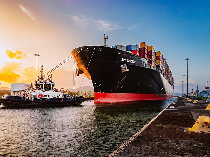 Ship in Panama Canal