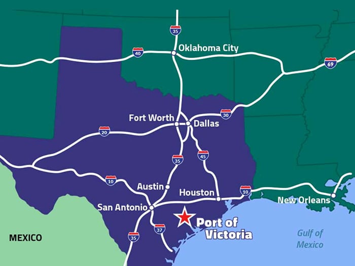 Port of Victoria location map