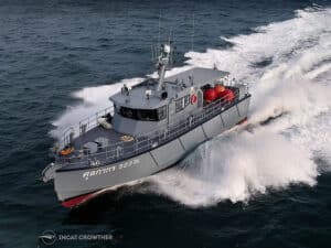 Thai Customs patrol boat at speed