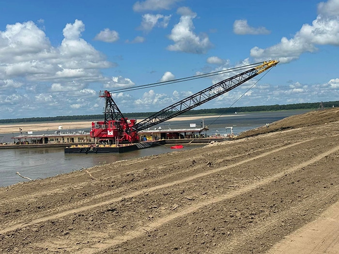 USACE bank grader at unit