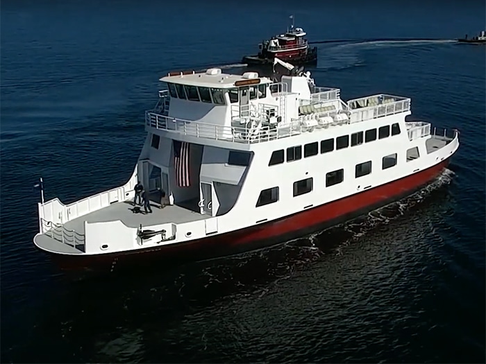 Maine State Ferry Service vessel after launch