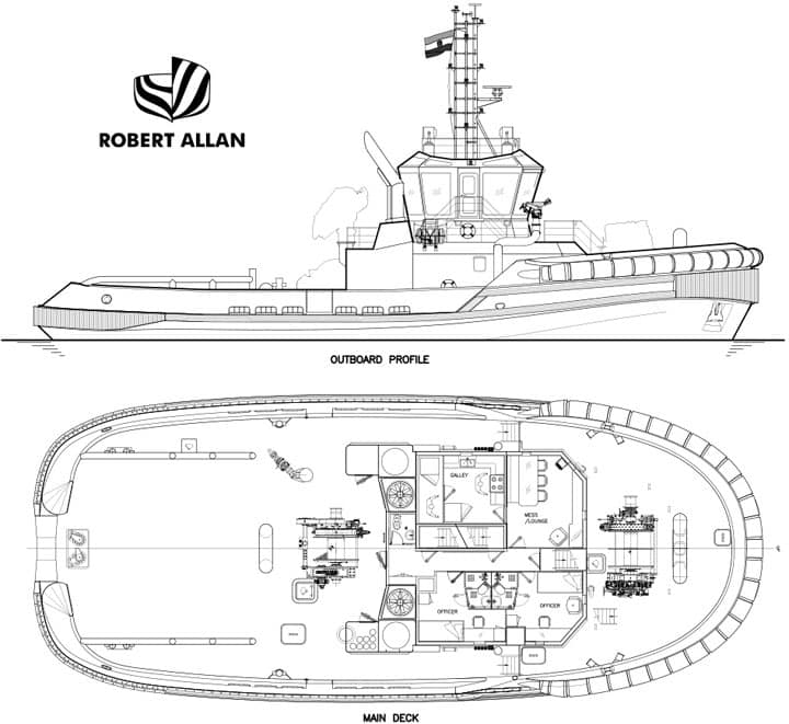 General arrangement RAstar 3200-W tug