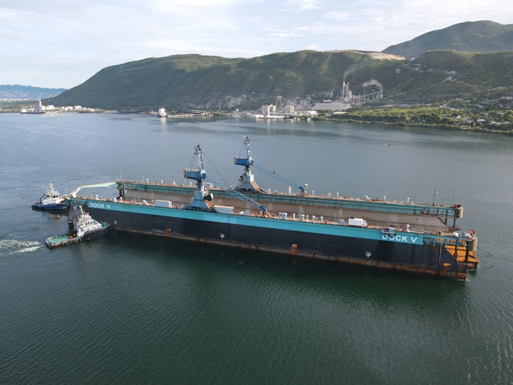 Jamaica's first floating dry dock