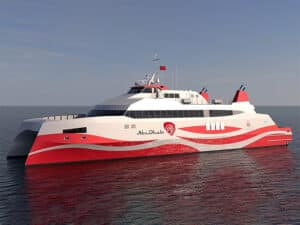 One of the two Abu Dhabi Ports fast ferries