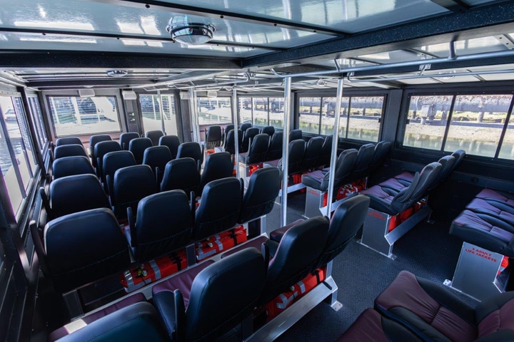 whale watching boat interior