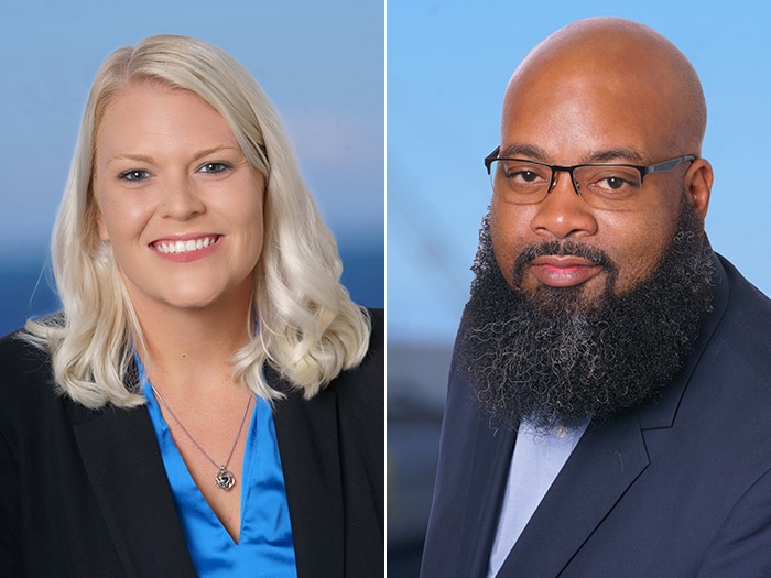 Operations managers Ashley Blocker and Michael Graves [Photos: Ports of Indiana]