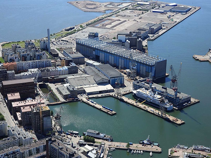 Aerial view of Helsinki Shipyard