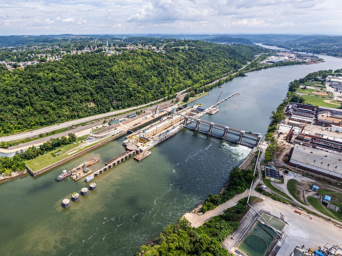 Lower Mon lock and dam