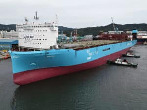 Maersk ship that will use green methanol produced by Goldwind
