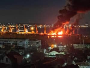 Novocherkassk in flames