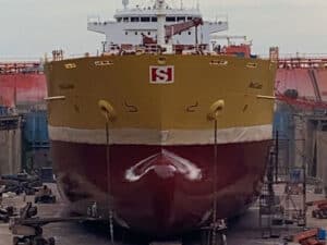 tanker with graphene hull coating