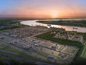 Aerial rendering of ouisiana International Terminal (LIT).