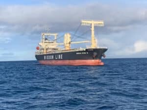 ship that suffered cardo hold fire
