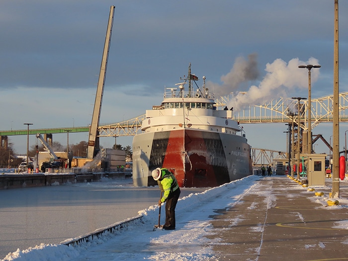 Philip R. Clarke closes out 2023 Soo Locks navigation season