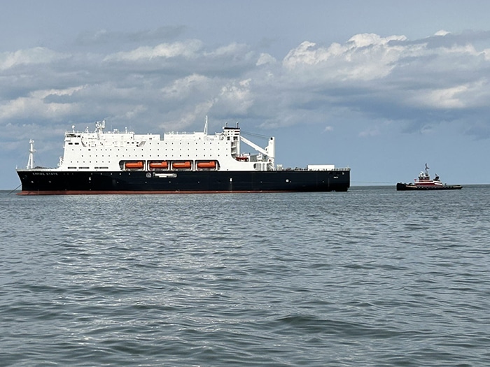 The Empire State being delivered back in September 2023. Credit: Philly Shipyard