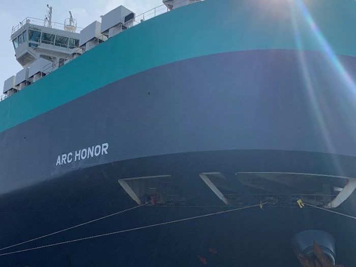 ARC ship showing new name