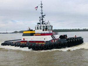 The new ASD tractor tug will be very similar in appearance (hull/profile) to Bisso’s latest newbuild, Capt Joseph Bisso, but will have slightly less BHP.