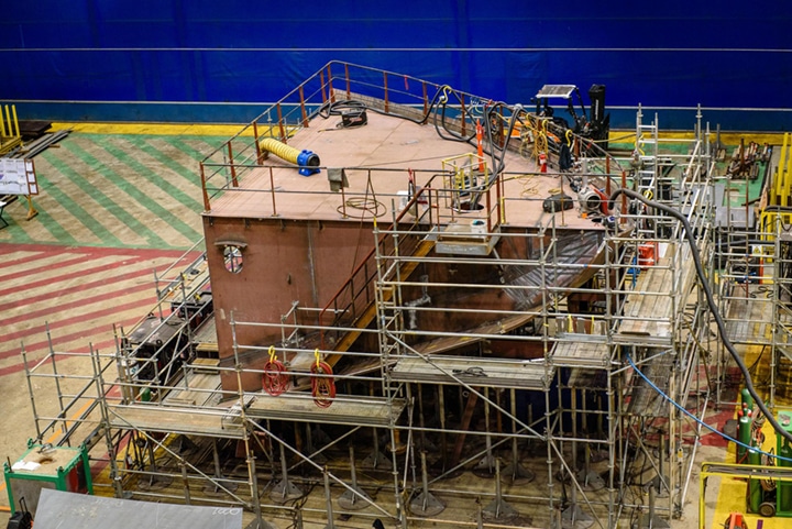 prototype block for Canada's new polar icebreaker