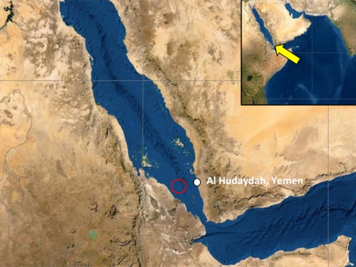 Map shows where attack on Oceonix Services ship was attempted