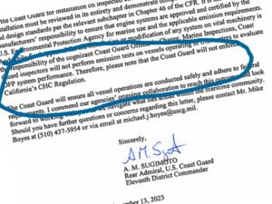 Coast Guard letter onCARB regulation