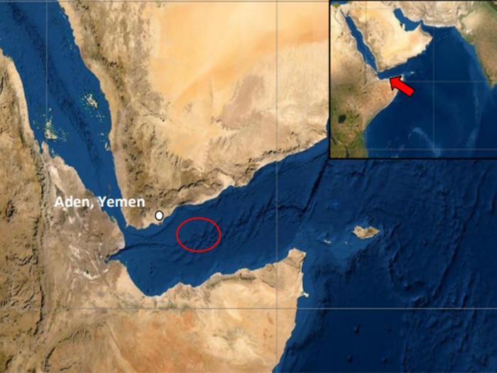Area where strike on MSC containersjip occurred