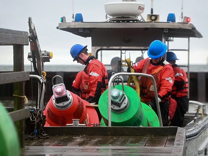 buoys mark new Baltimore second channel