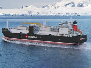 Rendering of Seaspan Energy LNG bunkering vessel