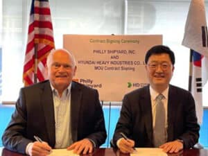 Philly Shipyard CEO signs MOU with Hyundai Heavy