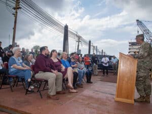 The dry dock was named after Billy Manley, who worked as the yards and docks chief for the district until his passing in 2020.