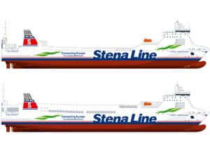 RO/RO freight ferry before and after drawings