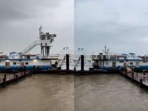 The Jeff O. Norgress on the left and the John R. Williams on the right. (Credit: Laborde Products)