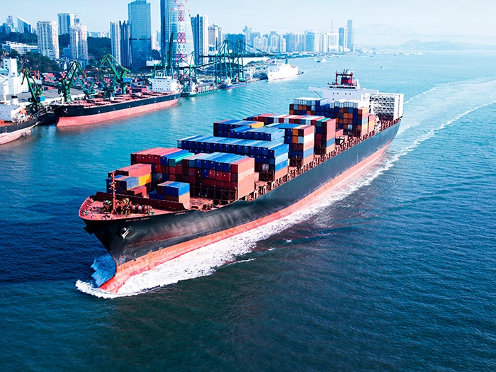 Ship coated with Hempaguard