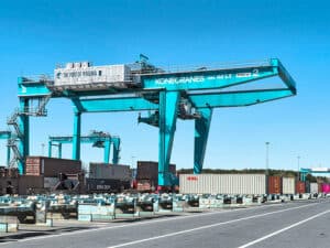 Rail-mounted gantry cranes