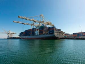 Containership at Port of Long Beach