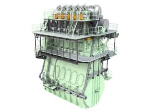 Rendering of the MAN B&W ME-GI engine