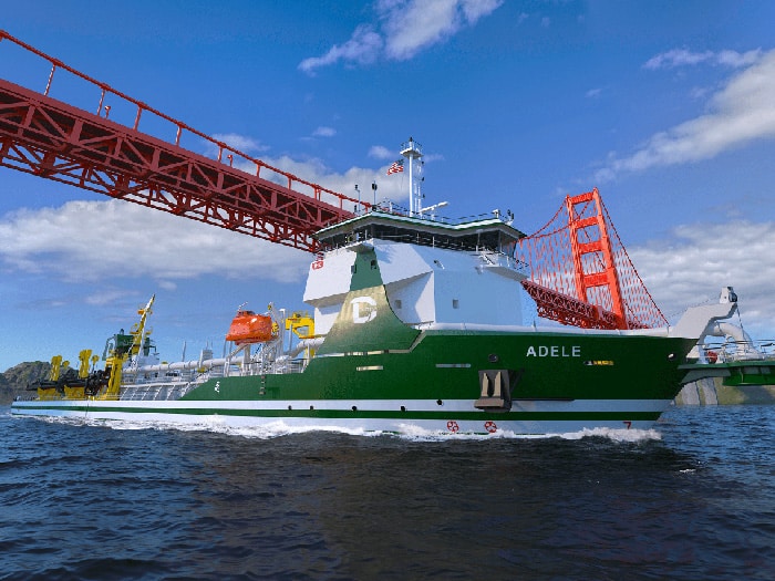 10,464-cubic-yard Trailing Suction Hopper Dredge, the Adele. (Credit: The Dutra Group)