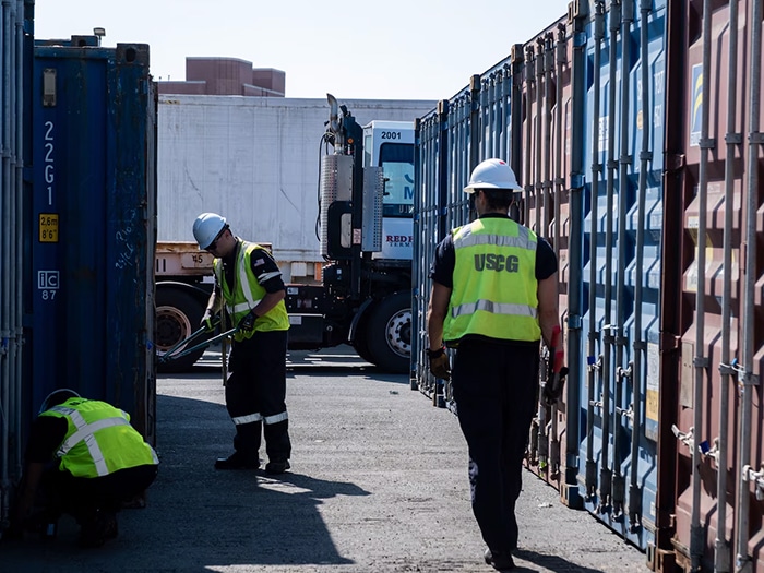 seaching for undeclared hazardous materials