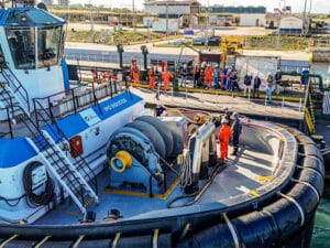 tug being fueled with HVO
