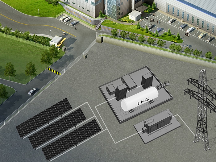 LNG-fueled microgrid