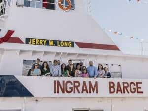 The M/V Jerry W. Long is a 6,800-horsepower, twin-screw towboat.