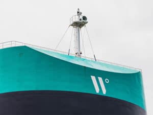 Wallenius Wilhelmsen loho on ship