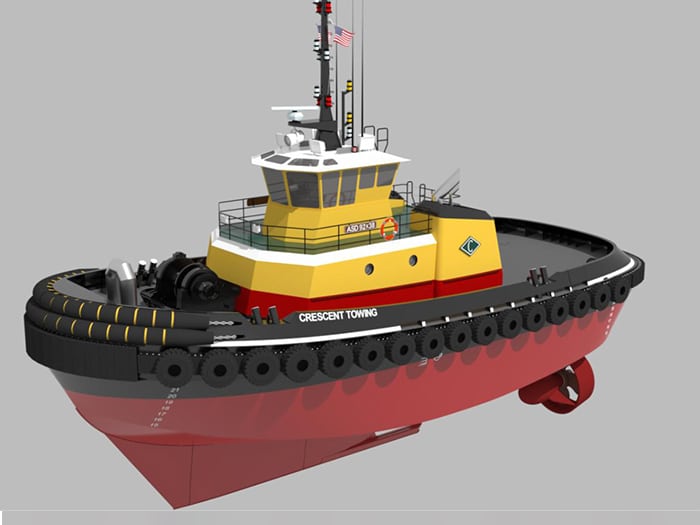 Z-drive tugboat