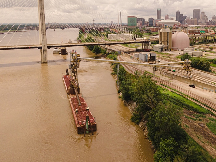Barge in St. Louis