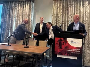 Adam L. Beck, Executive VP – West Coast Maintenance & Modernization, Vigor (second from left).